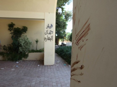 The bloody hand print at Benghazi