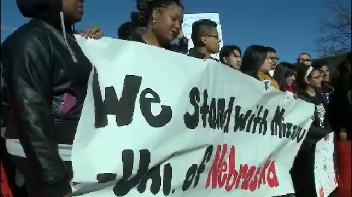 Black Lives Matters protesters in Nebraska