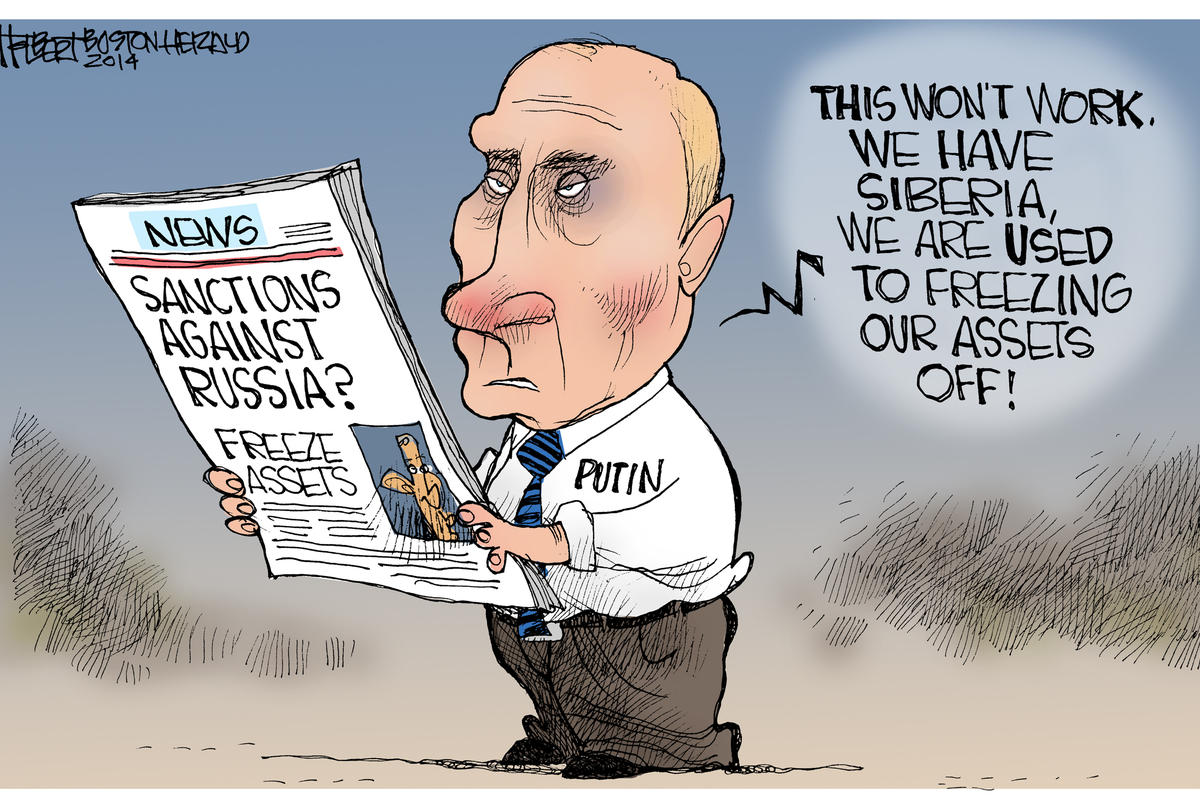 Putin is freezing his assets off!