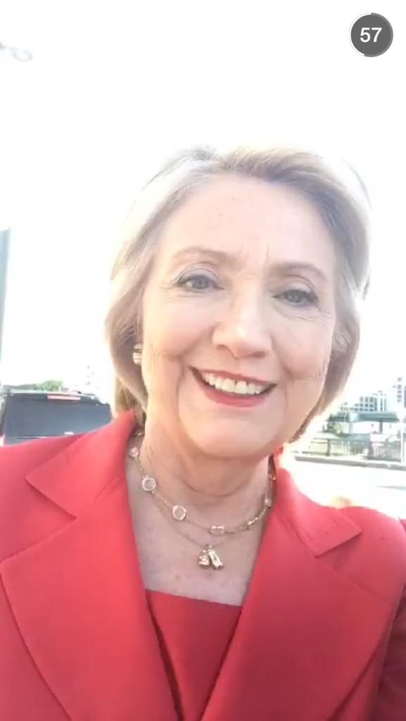 Hillary Clinton on Snapchat